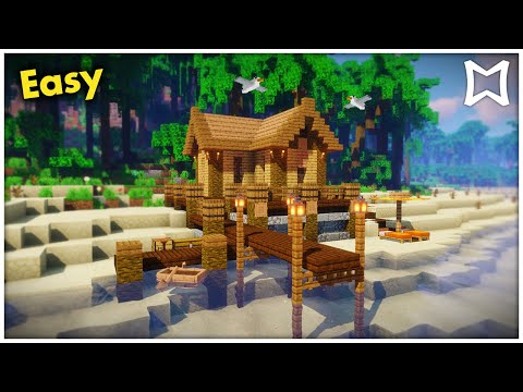 Mr Mirror - ► Minecraft Beach House Fishing Hut Survival Tutorial! (EASY)