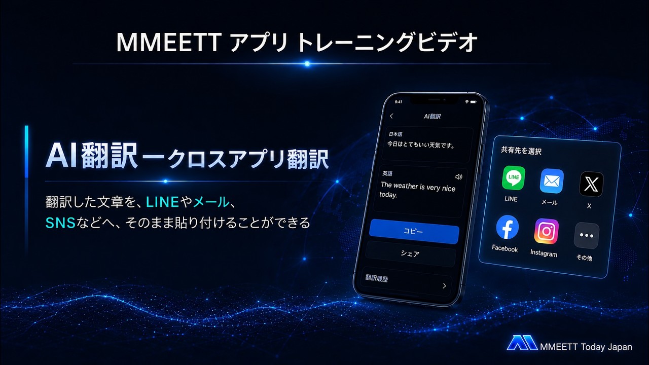 MMEETT AI クロスアプリ翻訳の動画サムネイル