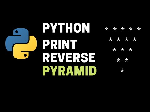 Python Program To Print A Reverse Pyramid
