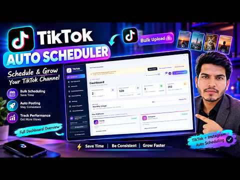 TikTok Auto Scheduler | Full Dashboard Overview & Automation 🚀