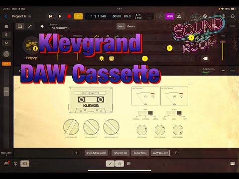 Klevgrand DAW Cassette Tape Emulation - Brilliant On Drums - Demo in Logic Pro For iPad
