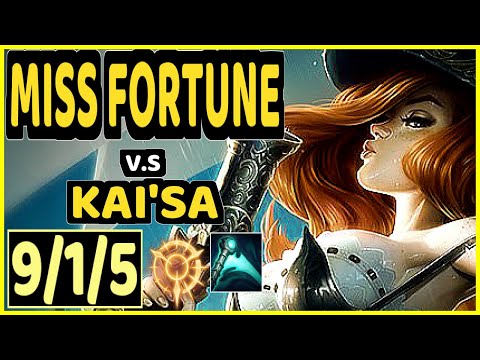 MAGIFELIX (MISS FORTUNE) vs KAI'SA - 9/1/5 KDA BOTTOM ADC CHALLENGER GAMEPLAY - EUW