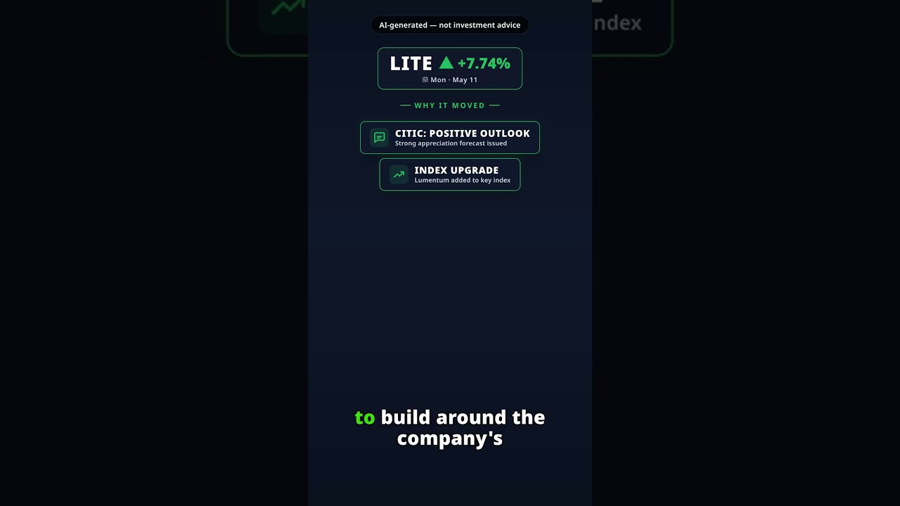 LITE gains 7.74% on 2026-05-11 — AI explainer