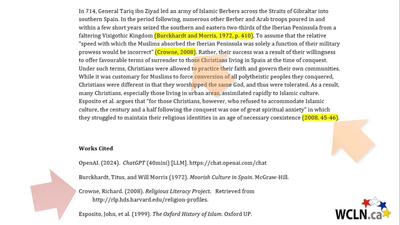 WCLN - APA Citation Overview