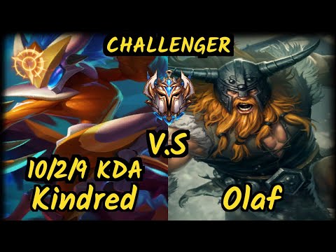 Lamabear (KINDRED) vs OLAF - 10/2/9 KDA JUNGLE CHALLENGER GAMEPLAY - EUW