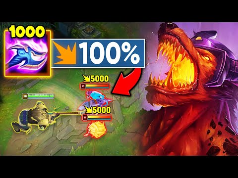 NASUS BUT I HAVE 1000 STACKS AND 100% CRIT! (ONE Q = ONE KILL)