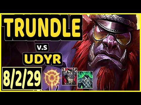 UMTI (TRUNDLE) vs UDYR - 8/2/29 KDA JUNGLE CHALLENGER GAMEPLAY - KR