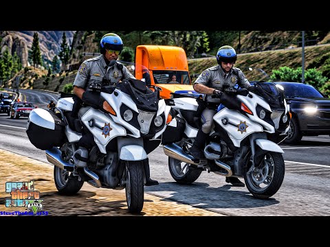 Playing GTA 5 As A POLICE OFFICER Highway Patrol|| CHIPS|| GTA 5 Lspdfr Mod| 4K