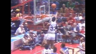 Sam Williams' Head at Rim Level for the Block on Isiah Thomas
