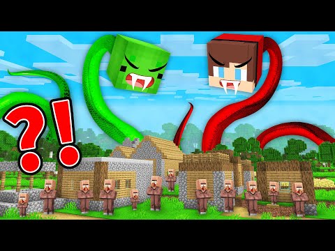 Mikey & JJ ATTACKED by SNAKES in Minecraft