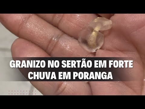 Fenômeno raro: chuva de granizo atinge Poranga, no interior do CE