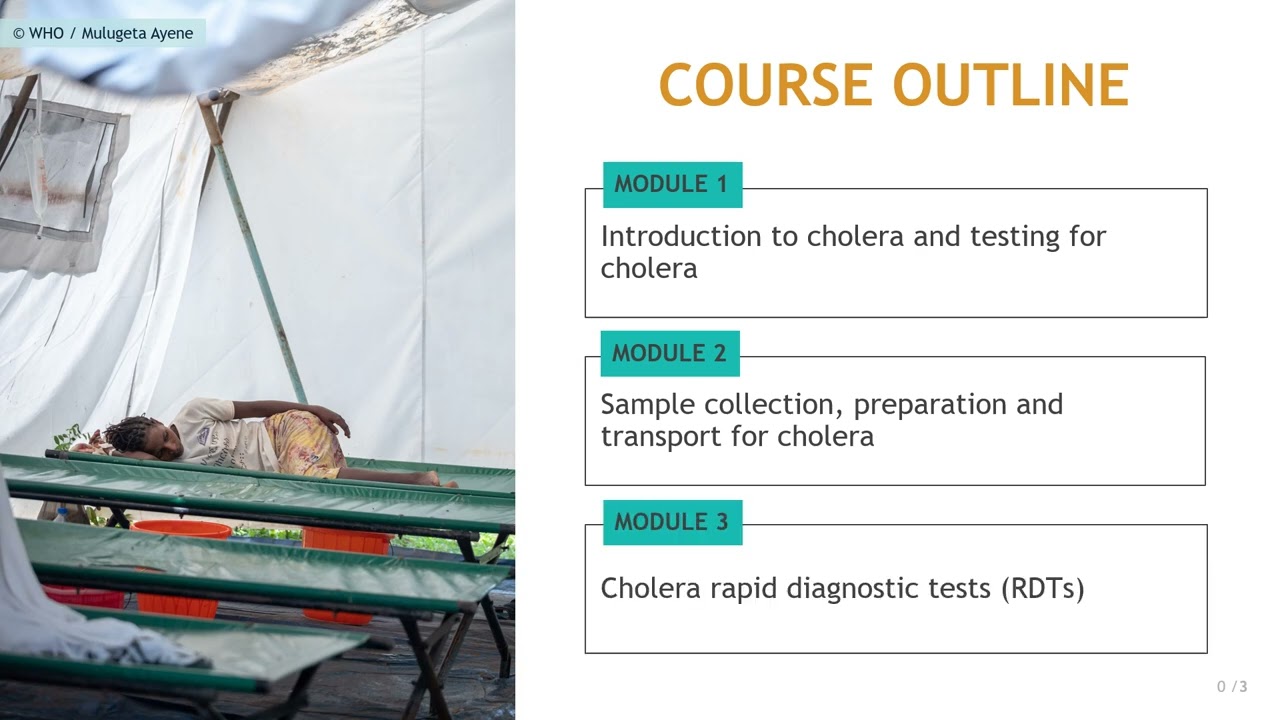 Sample collection and testing for cholera for health care workers Module 0: course outline