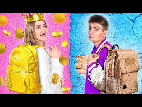 Rich Student vs Poor Student | First Day of Broke in New Rich School