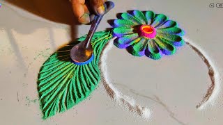 Shri Krishna Janmashtami Special Rangoli Design 2020 | DOWNLOAD THIS VIDEO IN MP3, M4A, WEBM, MP4, 3GP ETC