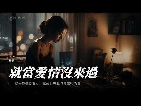 田园《就當愛情沒來過》『就當那句不適合不是亂說 你給我的承諾 我可以算了 可留下的回憶 不肯放過我』動態歌詞MV