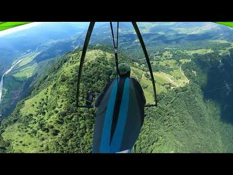 Hang glider Tuck and in air collapse Tolmin Slovenia