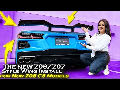 Installing the new Z06/Z07 Style Wing on a non Z06 C8 Model!