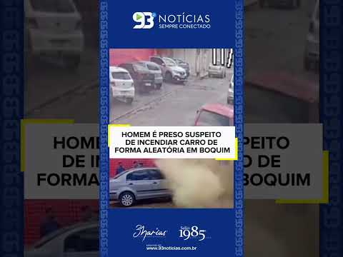 🚨🔥 HOMEM É PRESO SUSPEITO DE INCENDIAR CARRO DE FORMA ALEATÓRIA EM BOQUIM