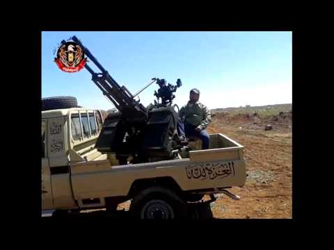 الرباط للتصدي لطيران الحربي في ريف درعا الشرقي من قبل كتيبة خيالة الزيدي