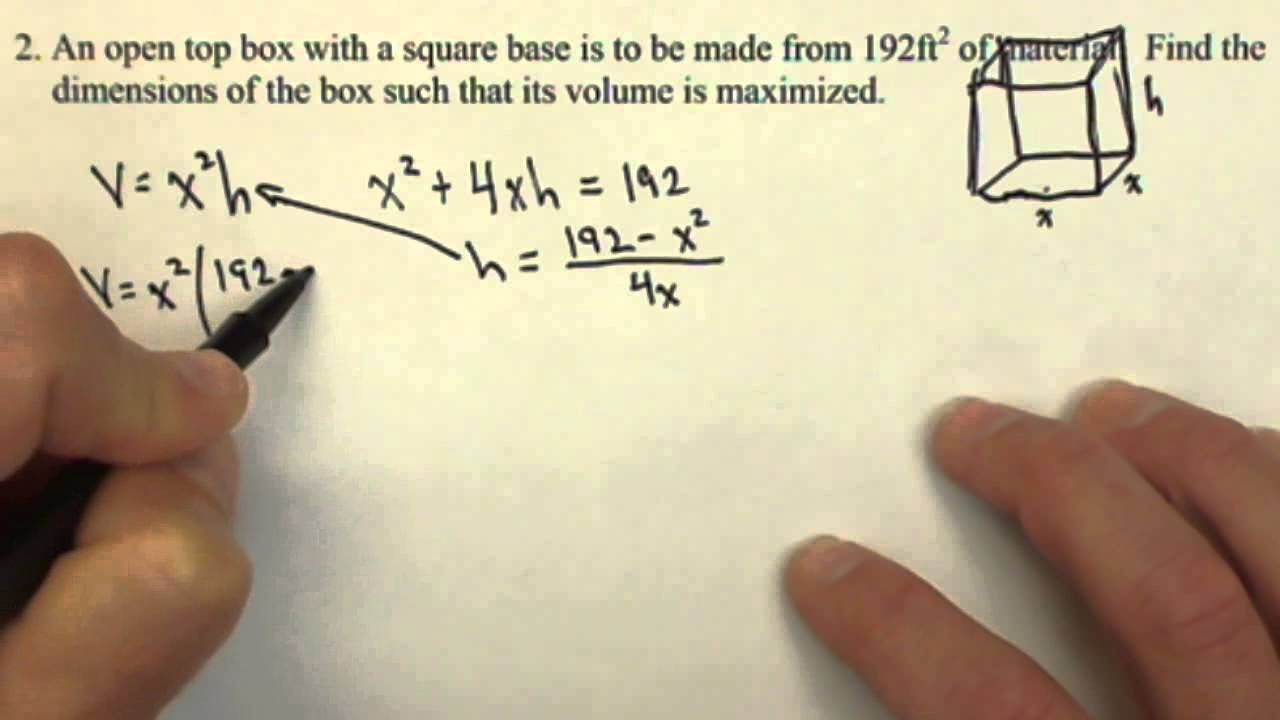 Maximize Volume given Surface Area Constrained Optimization Problem Fa2