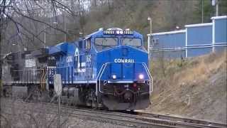 preview picture of video 'Conrail Heritage Unit Canton NC 4/14/13'