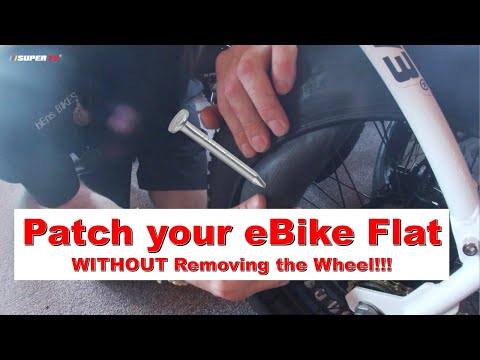 FIX EBIKE FLAT WITHOUT REMOVING TIRE!!! [e bike tire repair]