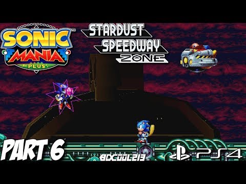 Sonic Mania Plus Encore Mode DLC Gameplay Walkthrough Part 6 Stardust Speedway Zone - PS4 Lets Play