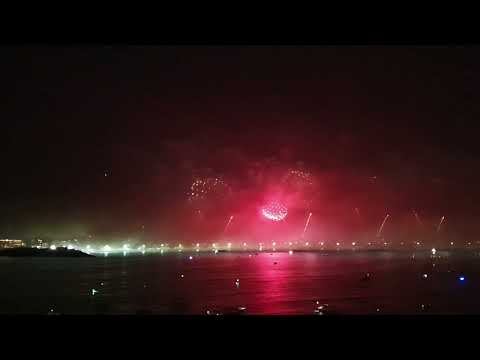 Feuerwerk 31.12 2019 Rio de Janeiro an der Copacabana