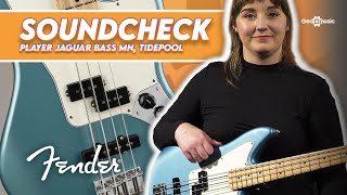 Video thumbnail for SOUNDCHECK | Fender Player Jaguar Bass MN, Tidepool by Gear4music Guitars