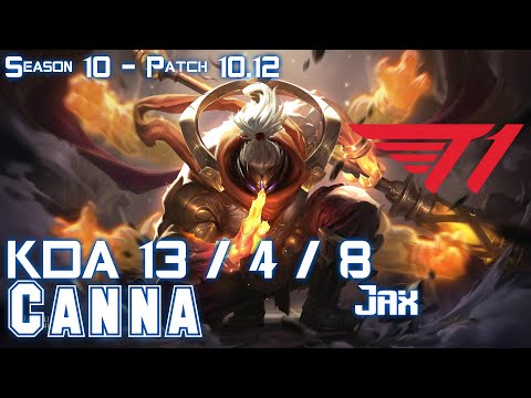 T1 Canna JAX vs WUKONG Top - Patch 10.12 KR Ranked