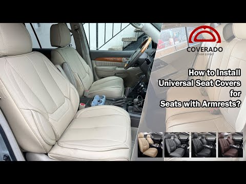 COVERADO | How to Install Front Seat Covers with Armrests? | Seats with Armrests Installation