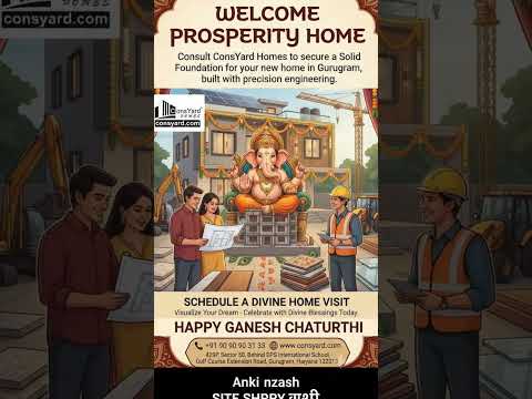 Happy Ganesh Chaturthi 2026 | Ganpati Bappa Morya | Blessings for Every Dream Home | Consyard Homes!