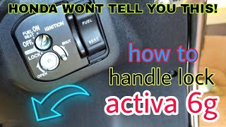 how to handle lock activa 6g | 💯 working | how to lock handle of activa 6g | Joel Mathew
