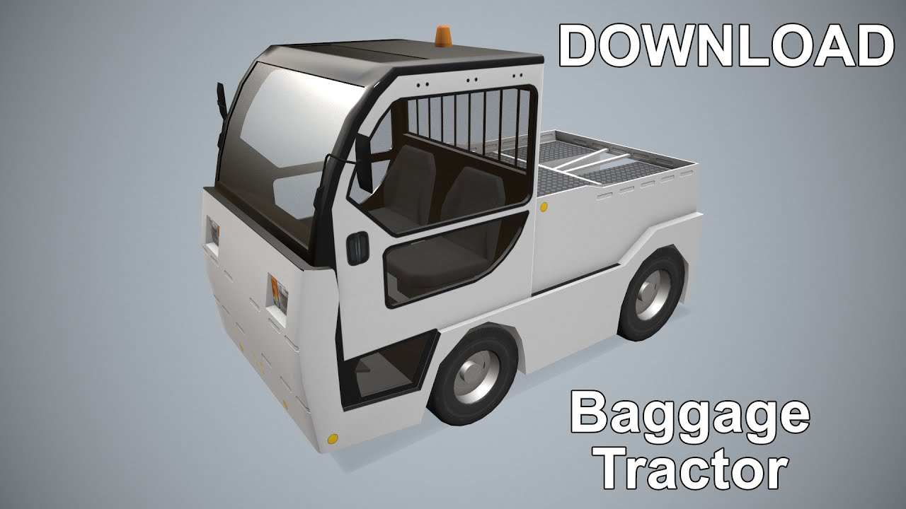 Trattore per bagagli --357-- Modello 3D