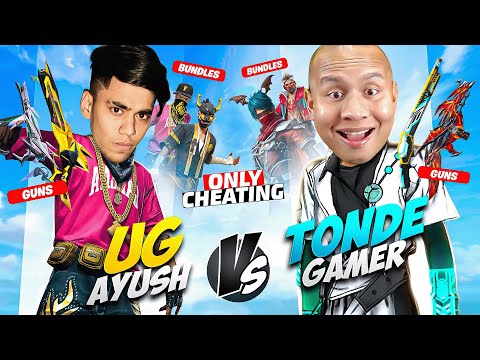 Only Cheating 😁 First Time UG Ayush Vs Tonde Gamer Best Gun Collection Battle 😱 Free Fire Max