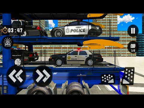 US Police Car Transporter Trailer Truck Driver 3D - THC GAME MOBILE