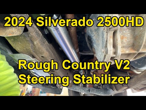 [HOW TO] Install the Rough Country V2 Steering Stabilizer on a 2024 Silverado 2500HD (100% Bolt-on)