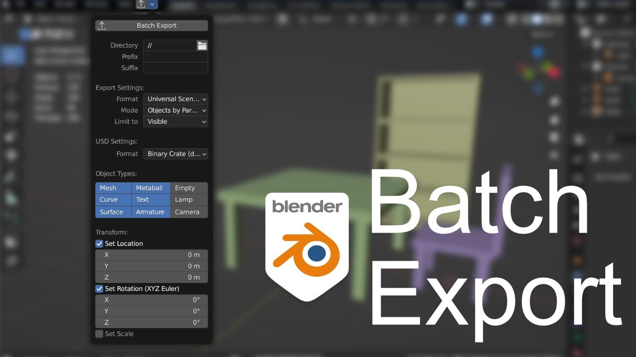 Blender Super Batch Export Addon