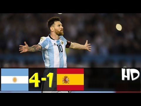 Argentina VS Spain  4-1 | All Goals & Extended Highlights RÉSUMÉ & GOLES ( Last Match ) HD