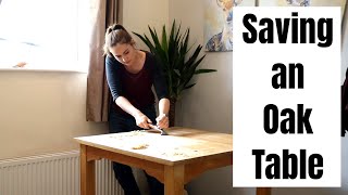 Restoring an Oak Table Skip Find | The Carpenter
