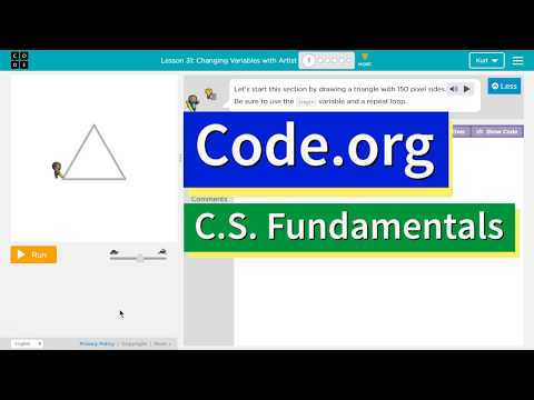 Code.org Changing Variables with Artist Part 1 Answer Explained Course F Lesson 10 Express Lesson 21