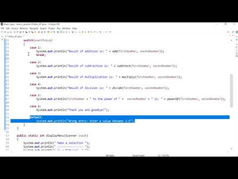 Java 41: Using default and break in switch statements