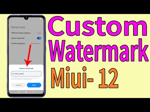 Custom Camera Watermark : How To Set Custom Watermark in Redmi  Note 7 pro in MIUI 12 @HelpingMind