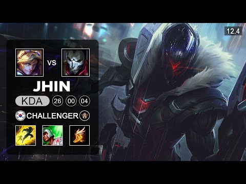 Jhin ADC vs Ezreal - KR Challenger - Season 12 Patch 12.4