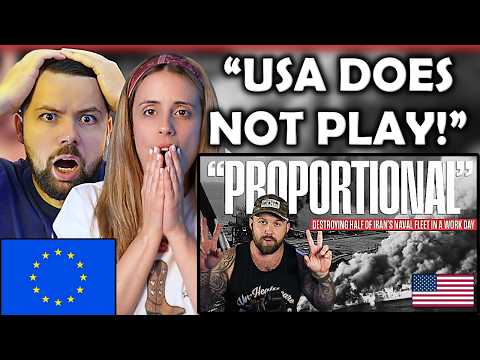 European Girl Reacts to America Obliterates Half Of Iran's Navy In 8 Hours!