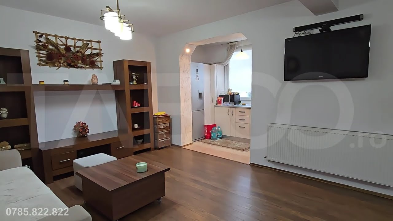 Apartament 3 camere decomandat mobilat balcon parcare Turnisor Sibiu - Video