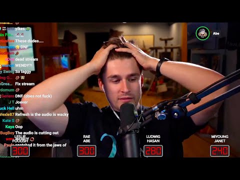 "Abe and Wendy..." - Ludwig misspeaks at the worst possible time