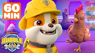 Rubble's Bath Time Chicken Dance Party & Animal Fun! | 1 Hour | Rubble & Crew