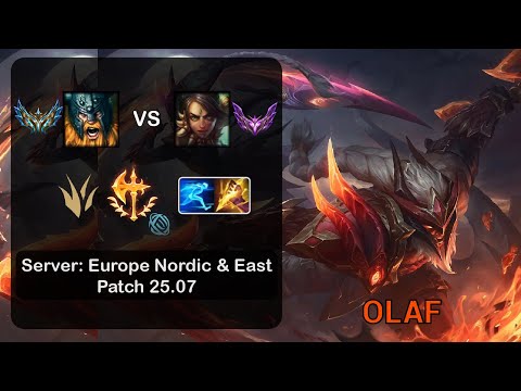 Olaf Jungle vs Nidalee - EUNE Challenger - Patch 25.07
