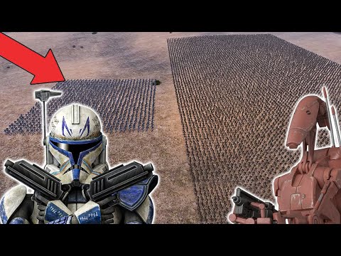 1000  Clone Troopers (501st) vs 10000 B-1 Battle Droids - Ultimate Epic Battle Simulator